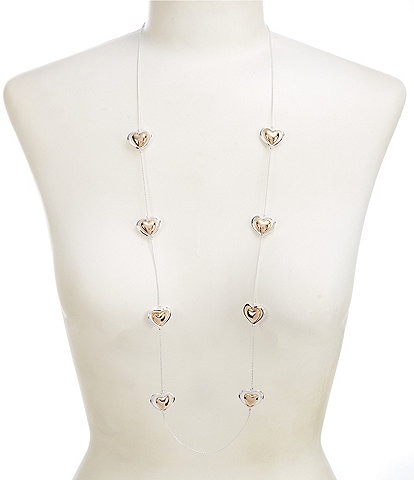 Dillard's Orbital Heart Station Long Strand Necklace