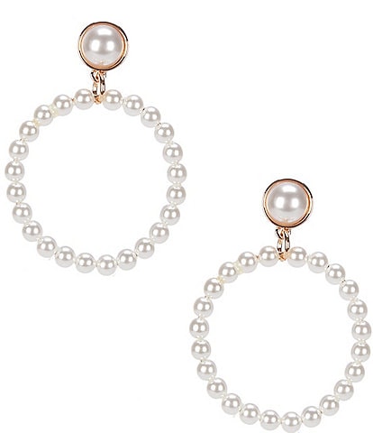 Dillard's Orbital Pearl Drop Earrings