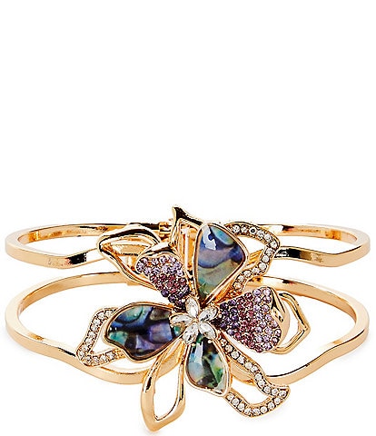Dillard's Orchid Statement Cuff Bracelet