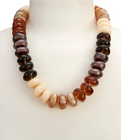 Dillard's Organic Resin Bead Collar Necklace