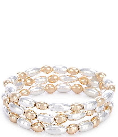 Dillard's Oval Ccb Stretch Bracelet Set