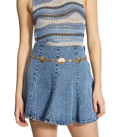 Dillard's Oval Concho Chain Belt