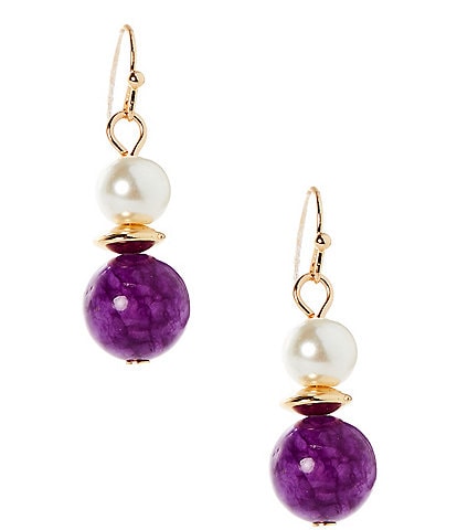 Dillard's Pearl and Bead Drop Earrings