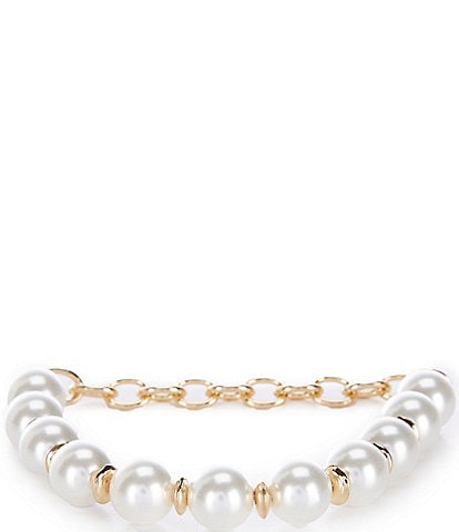 Dillard's Pearl Chain Strech Bracelet
