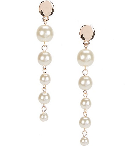 Dillard's Pearl Drop Linear 3'' Earrings