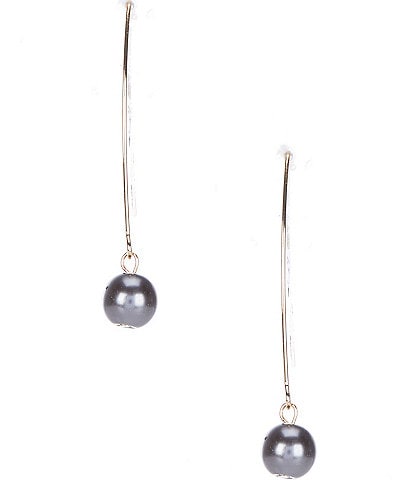 Dillard's Pearl Wire Loop Drop Earrings