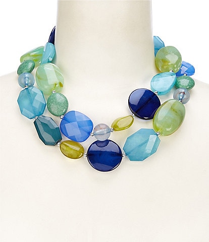 Dillard's Pebble Beach Beaded Resort Statement Necklace