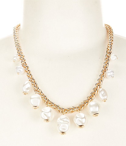 Dillard's Pebble Pearls Collar Necklace