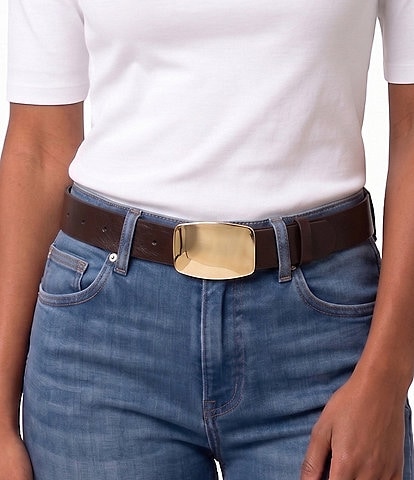 Dillard's Plaque Leather Belt
