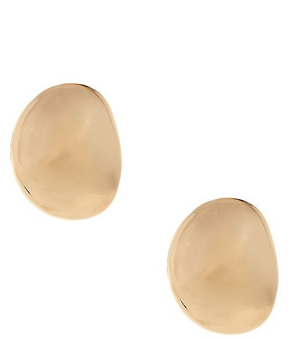 Dillard's Polished Metal Oval Stud Earrings