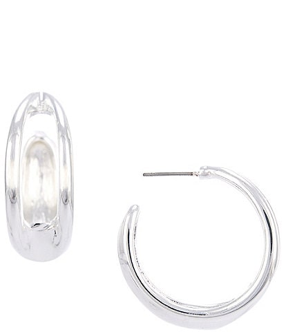 Dillard's Polished Open Metal Hoop Earrings