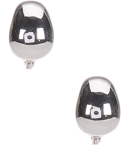 Dillard's Polished Small Wide Metal Clip Drop Earrings