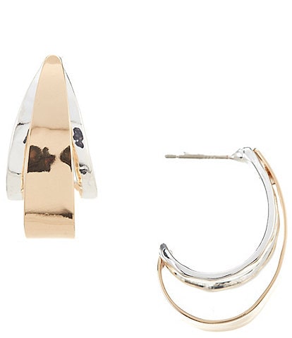 Dillard's Polished Square Metal Hoop Earrings