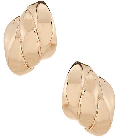 Dillard's Polished Three Row Metal Stud Earrings