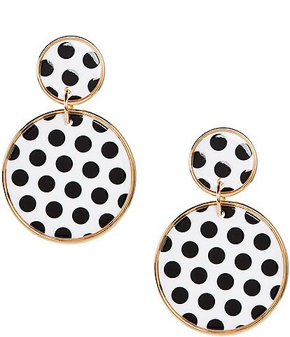 Dillard's Polka Dot Double Drop Earrings