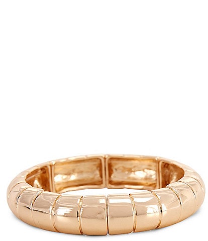 Dillard's Rectangle Polished Metal Stretch Bracelet