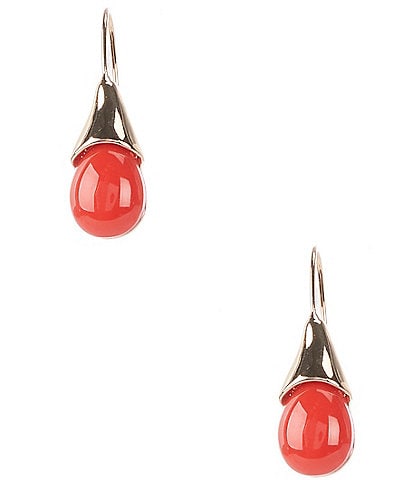 Dillard's Red Resin Teardrop Drop Earrings