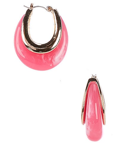 Dillard's Resin Bead Hoop Earrings