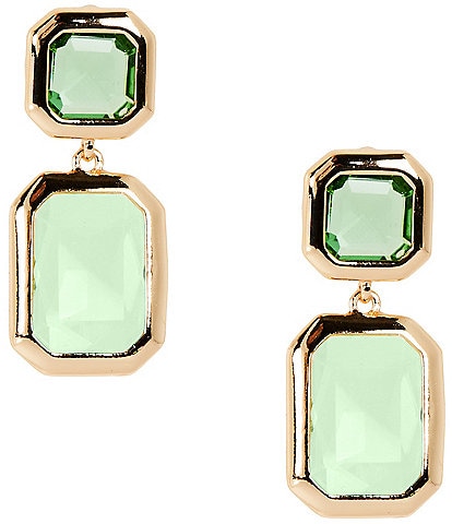 Dillard's Resin Stone Square Double Drop Earrings