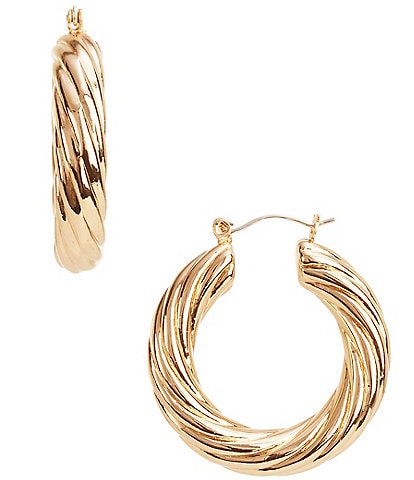 Dillard's Rope Textured Hoop Earrings