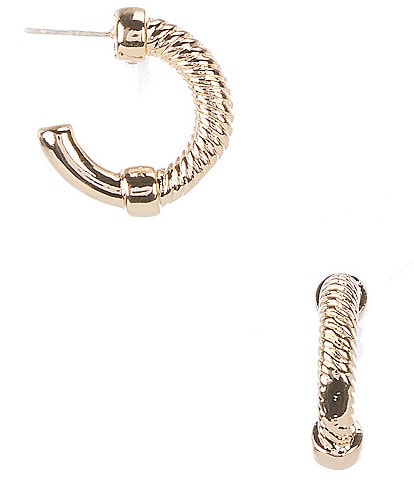 Dillard's Rope Textured Small Hoop Earrings