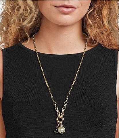 Dillard's Shaky Beads Long Pendant Necklace