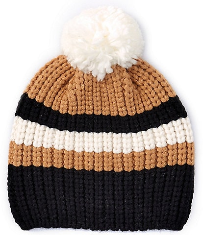 Dillard's Stripe Pom Beanie