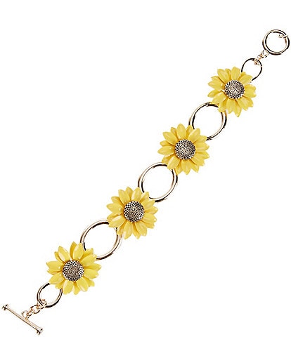Dillard's Sunflower Finding Oval Link Metal Line Bracelet