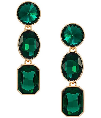Dillard's Three Stone Drop Earrings