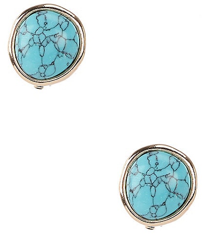 Dillard's Turquoise Clip Stud Earrings
