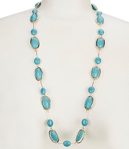 Dillard's Turquoise Long Strand Necklace
