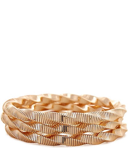 Dillard's Twisted Metal Bangle Bracelet Set
