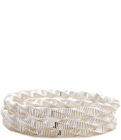 Dillard's Twisted Metal Bangle Bracelet Set