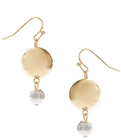 Dillard's Two Tone Bead Drop Earrings