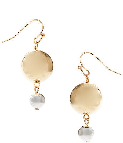 Dillard's Two Tone Bead Drop Earrings
