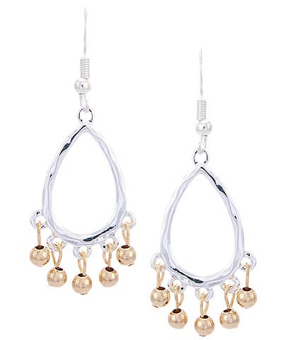  Two Tone Dangle Drop Earrings
