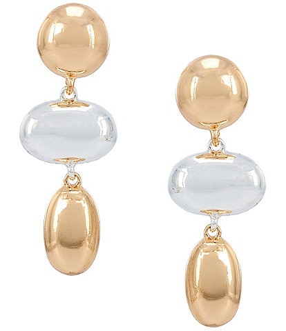 Dillard's Two Tone Drop Earrings
