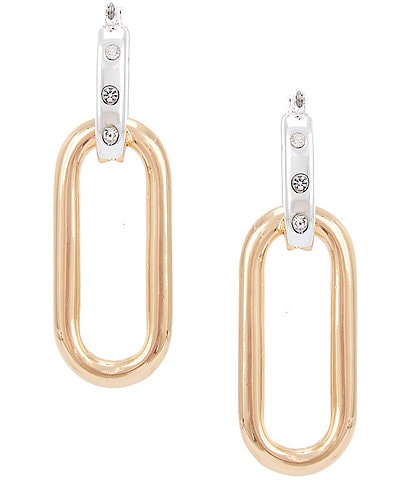 Dillard's Two Tone Link Drop Earrings