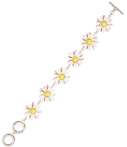 Dillard's White Daisy Flower Line Bracelet