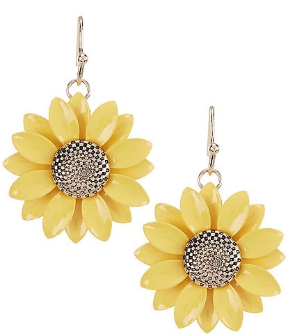 Dillard's Yellow Sunflower Drop Earrings