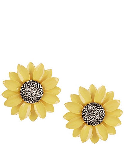 Dillard's Yellow Sunflower Stud Earrings
