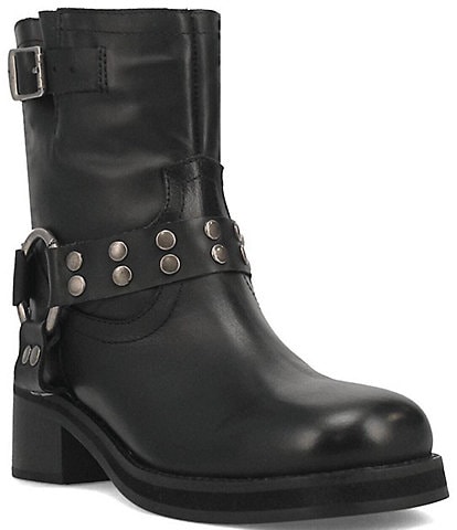 Dingo Anarchy Leather Studded Moto Booties