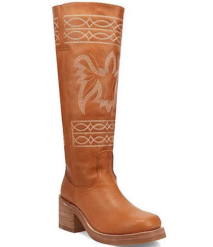 Dingo Avalon Leather Bird Stitch Tall Boots
