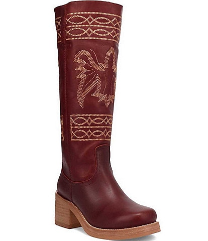 Dingo Avalon Leather Bird Stitch Tall Boots