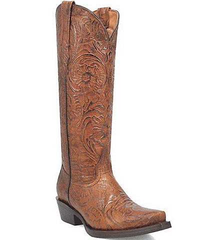 Dingo Bellona Embossed Leather Western Boots