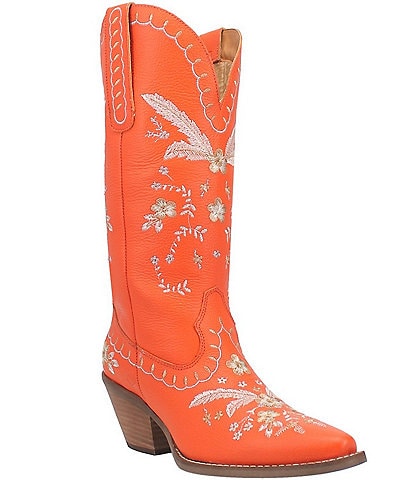 Dingo Full Bloom Floral Embroidered Leather Western Tall Boots