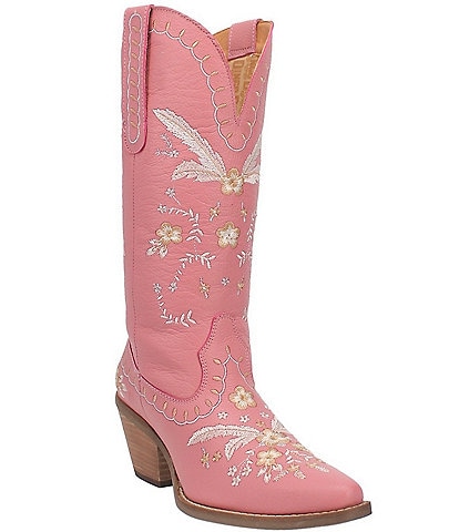 Dingo Full Bloom Floral Embroidered Leather Western Tall Boots