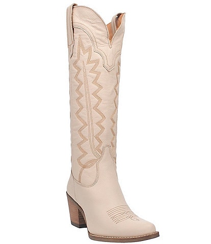 Dingo High Cotton Leather Tall Western Boots