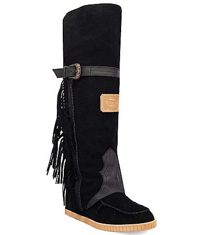 Dingo Lakota Suede Tall Moccasin Boots