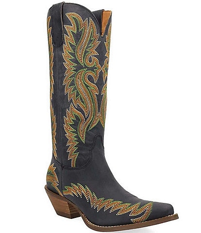Dingo Lantana Matte Leather Snip Toe Western Tall Boots